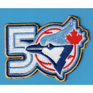 Toronto Blue Jays 50th Anniversary Iron-On Patch